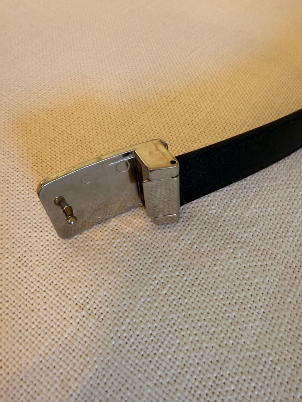 Excellent Condition Burberry Haymarket Plaid Belt with Silver Buckle size 40 - Picture 8 of 13